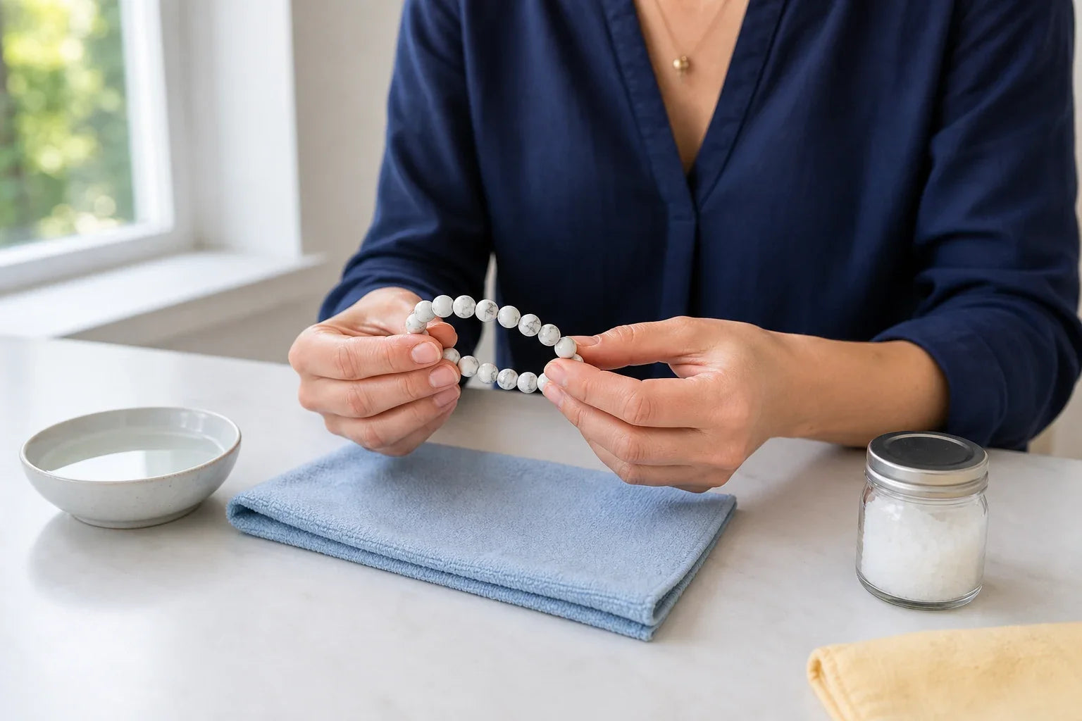 Howlite : comparaison prudente entre eau, sel, soleil et lune