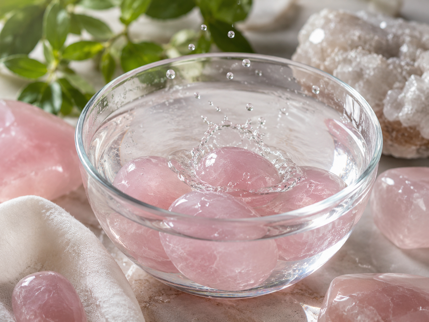 Peut-on mettre le quartz rose dans l’eau ?