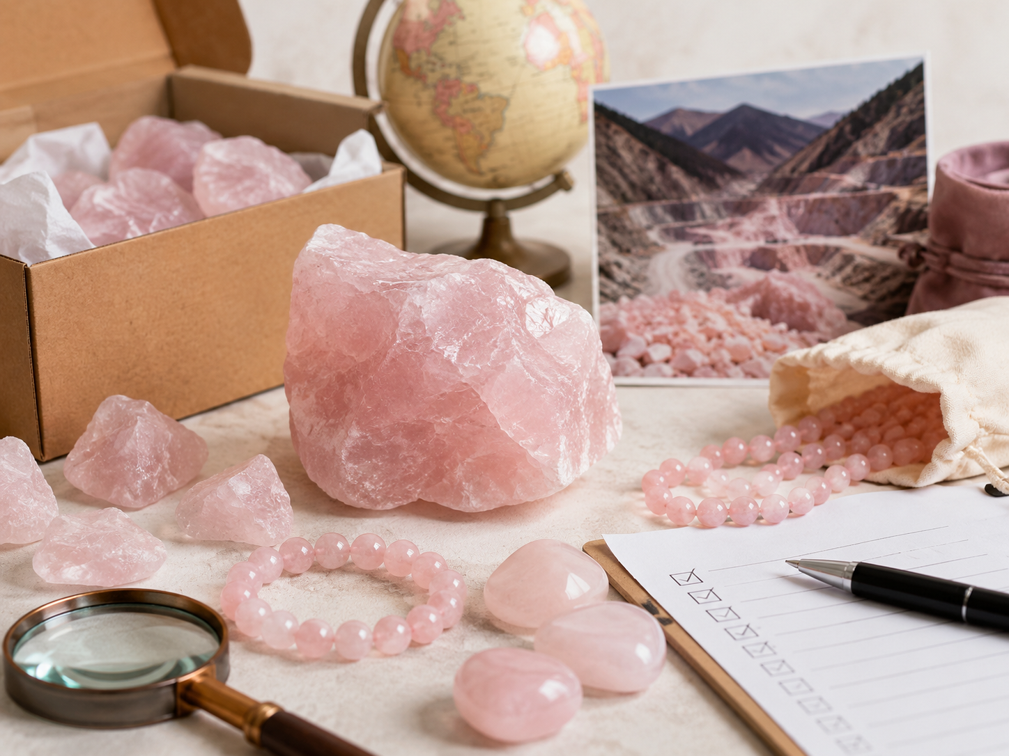 Traçabilité du quartz rose : questions à poser à un fournisseur