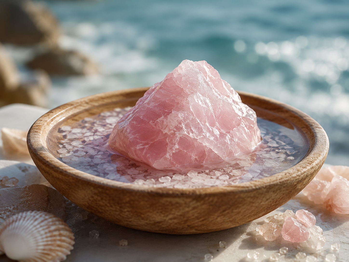 Quartz rose et eau salée : bonne ou mauvaise idée ?