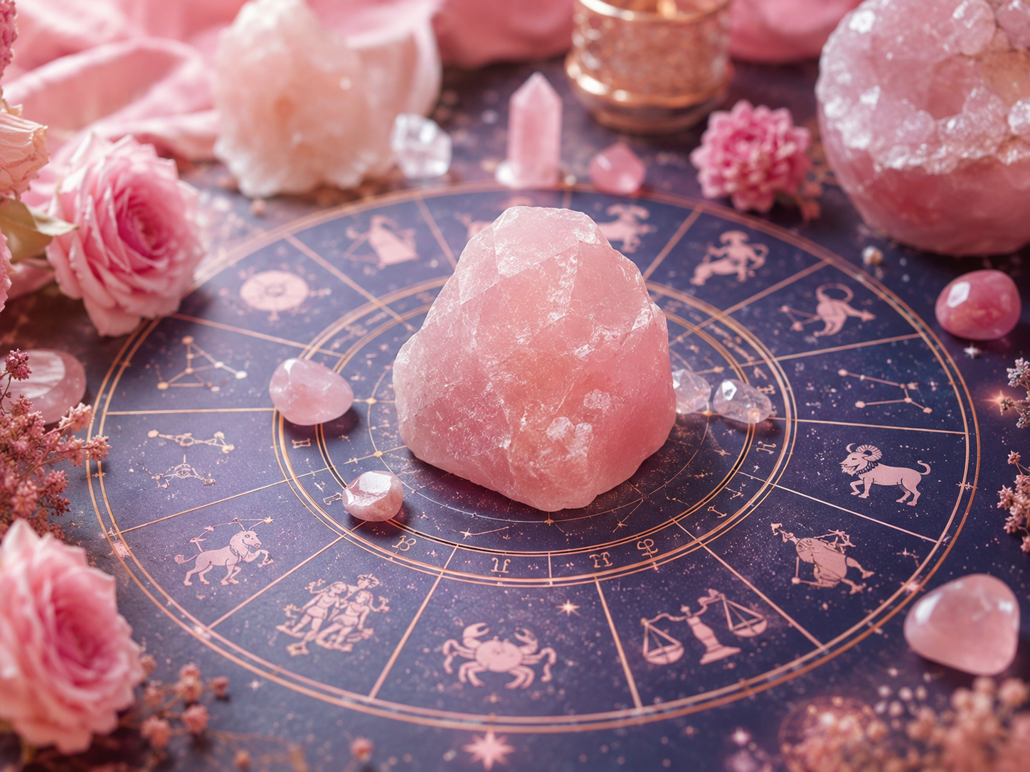 Quartz rose et signes astrologiques : correspondances traditionnelles
