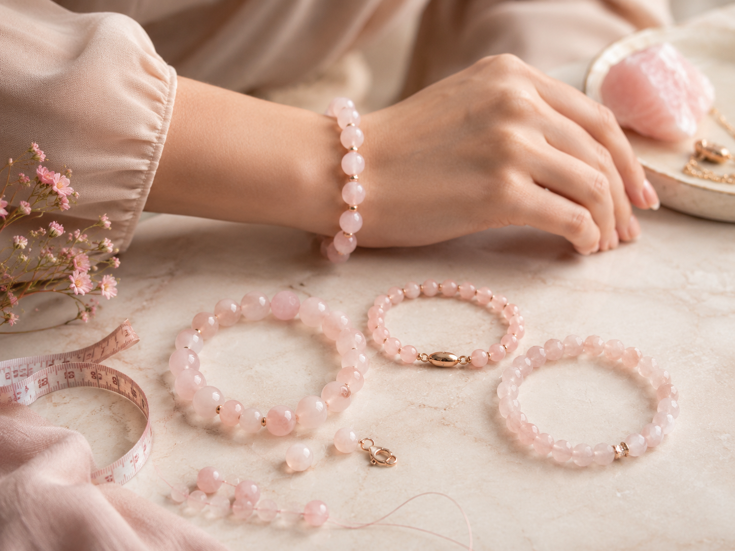 Bracelet quartz rose : signification, port et conseils de choix