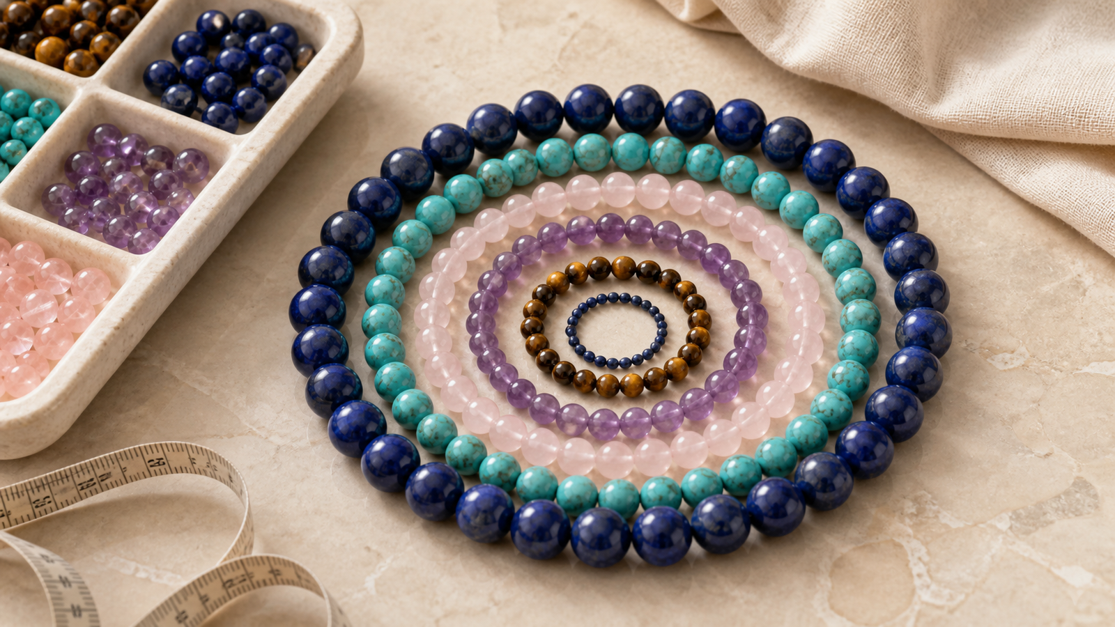 Bracelets de perles naturelles classés par diamètre