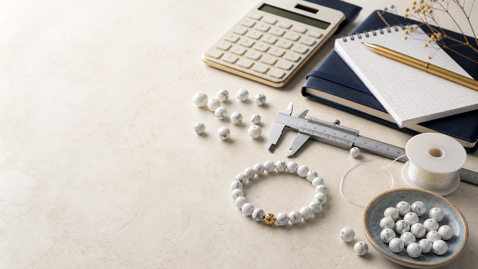 Calcul du prix de vente d’un bracelet en howlite