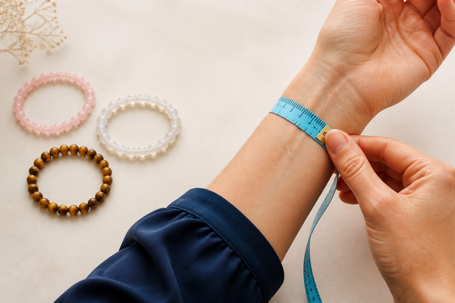 Mesure du tour de poignet avant de choisir un bracelet